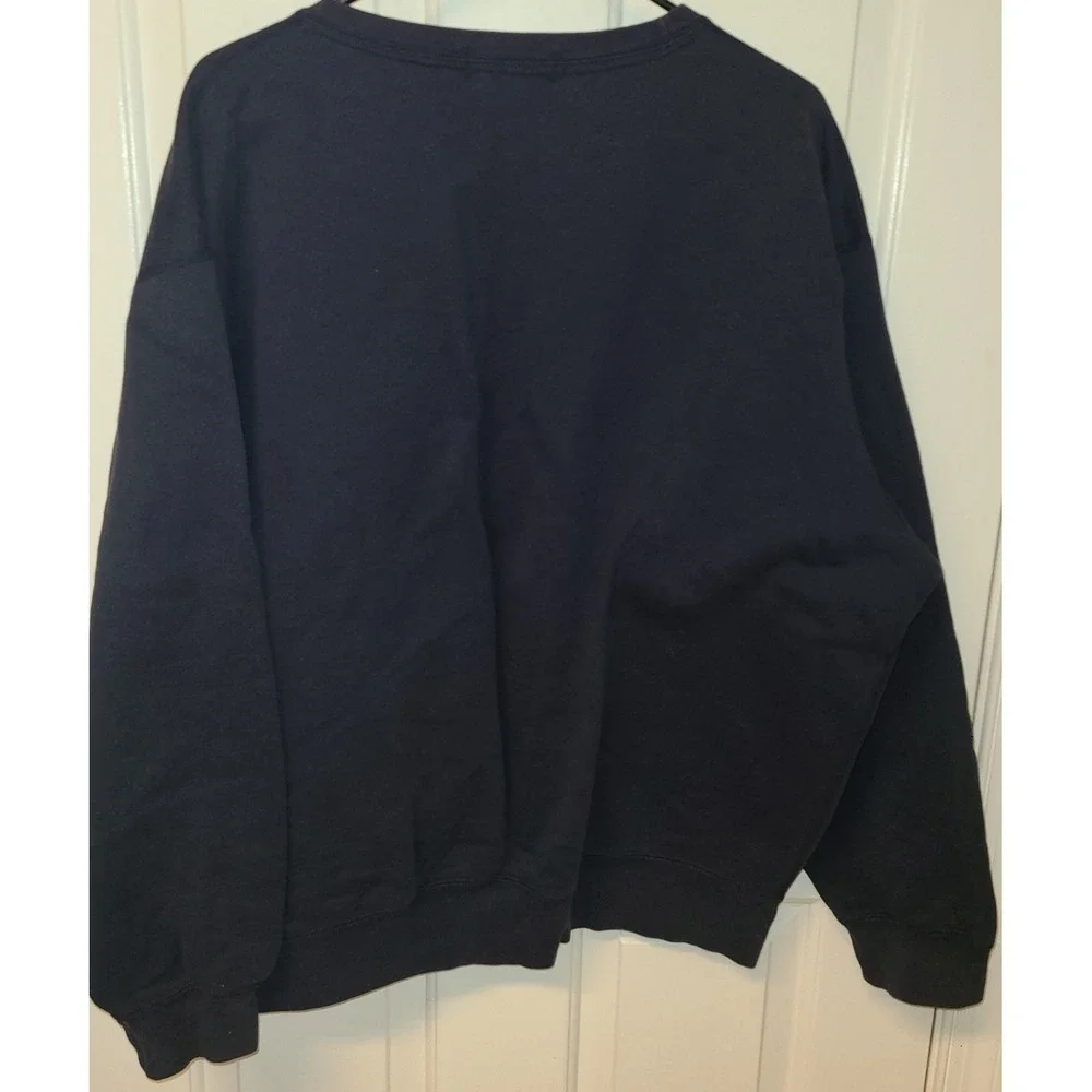 Vtg Mens 90s Polo Ralph Lauren Navy Blue Essential Crewneck Sweatshirt Large XL